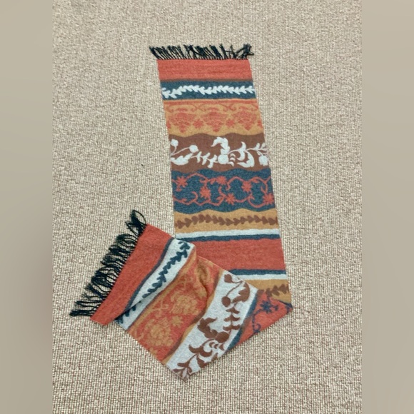 Vtg 1990s Y2K Soft Thick Premium Cashmere Wool Fringed Multi Patterned Scarf - Picture 5 of 14